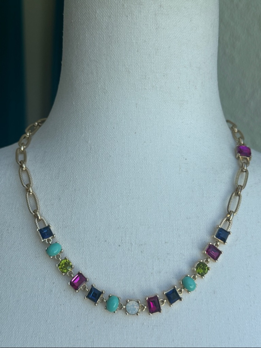 RJ Graziano multi color crystal necklace - NWOT